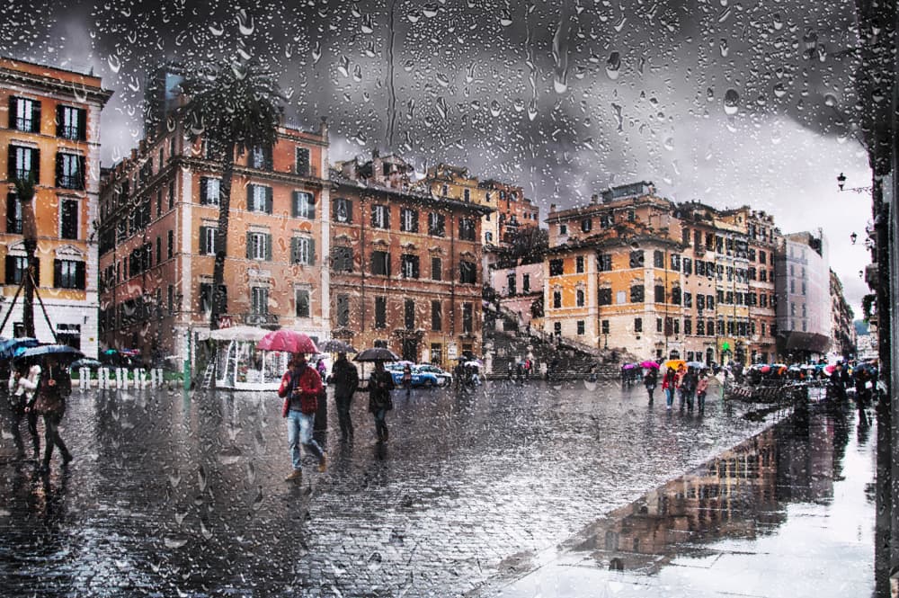 Rainy Day in Rome by Nicodemo Quaglia — canvas wall art