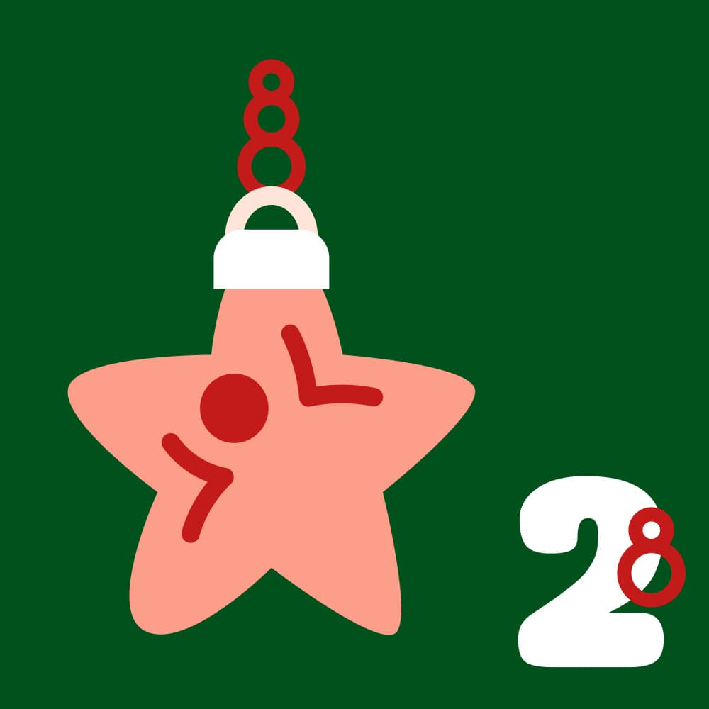 Advent Star Number 28 by Marika Barsrsind β canvas wall art