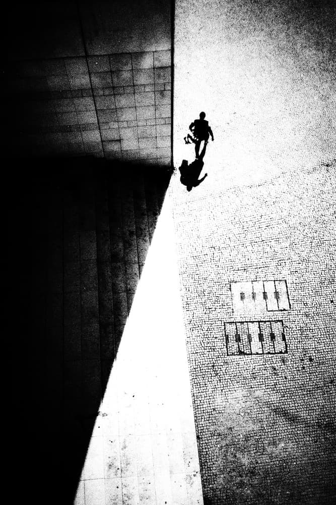 Solitary Silhouette Walk by Rui Correia — canvas wall art