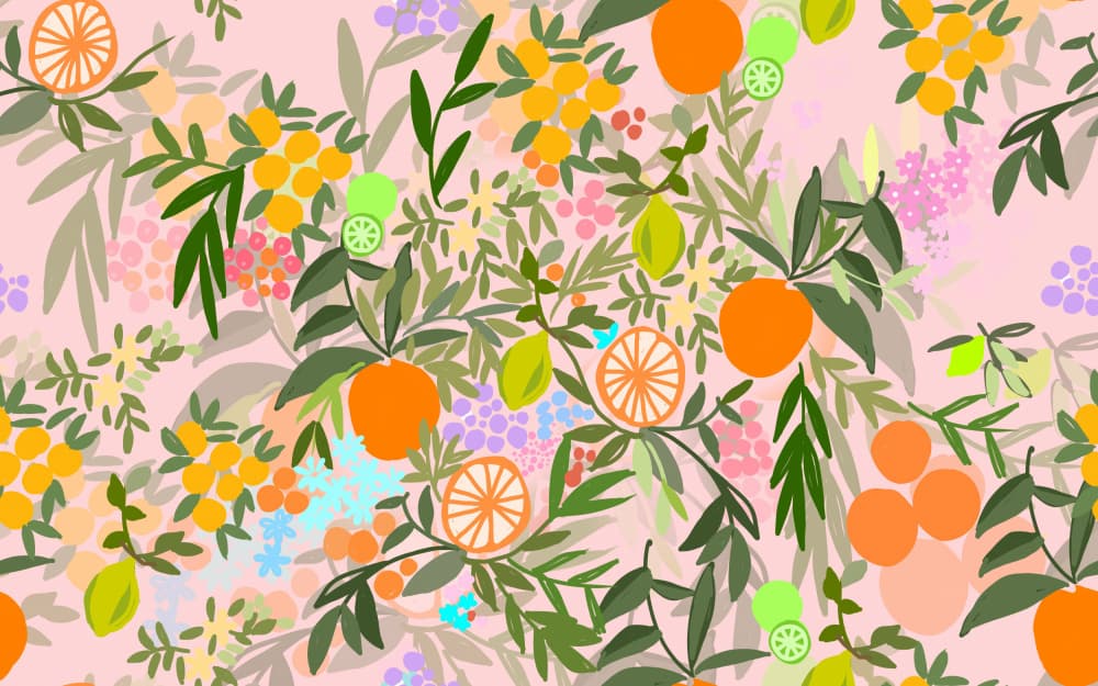 Vibrant Citrus Garden by Josie George — canvas wall art