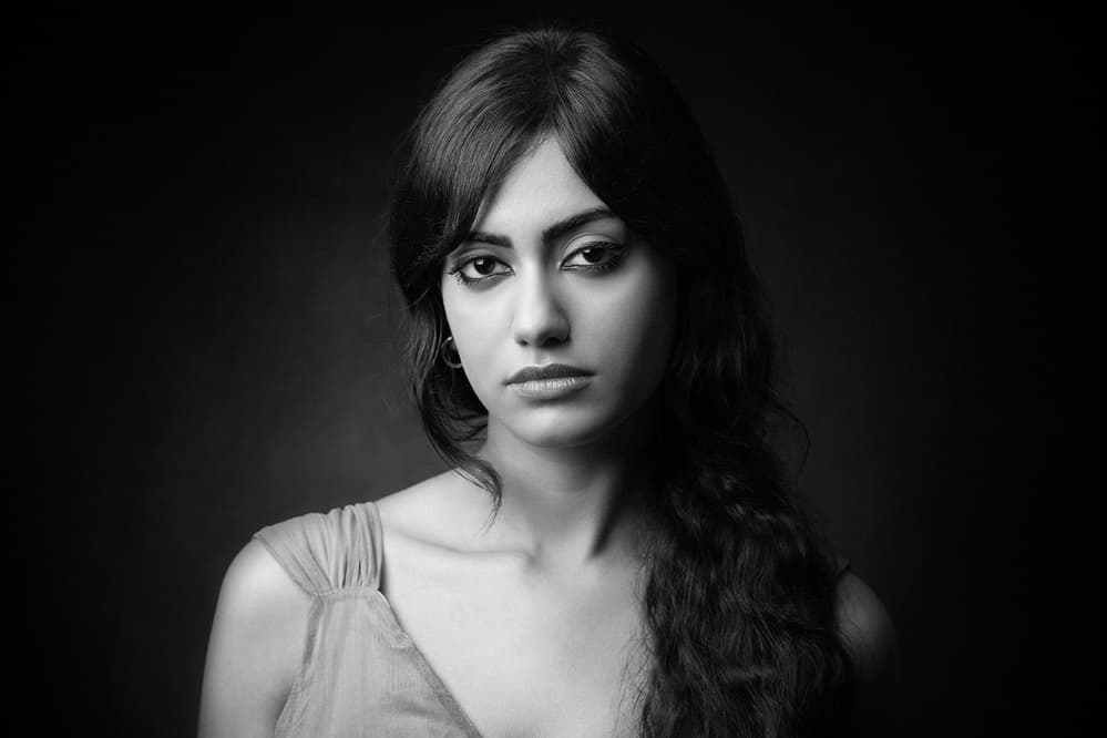 Intense Gaze Portrait by Mehdi Mokhtari — canvas wall art