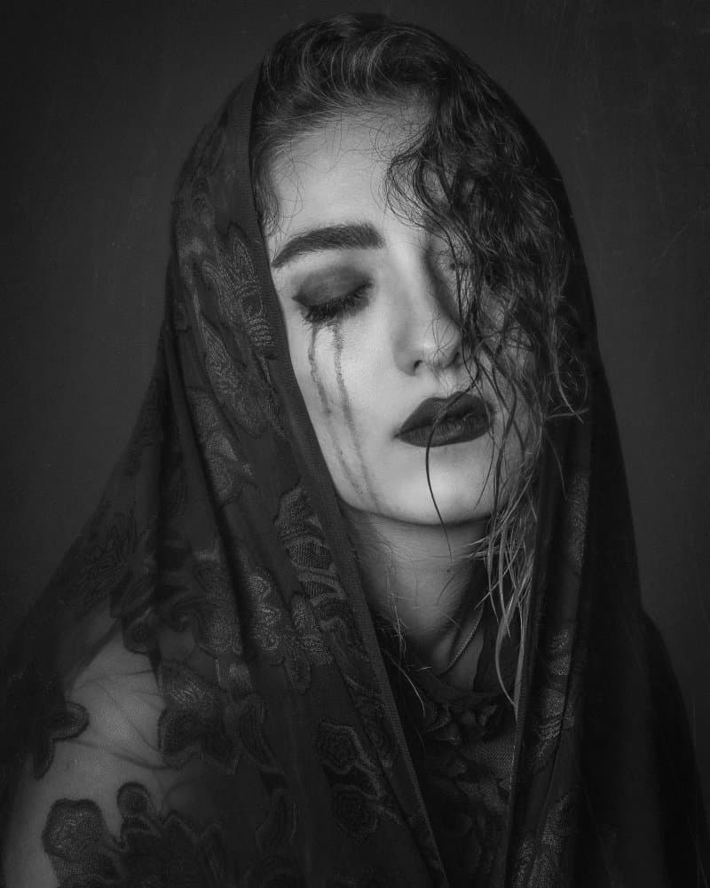 Sad tears by Amir Heydari — canvas wall art