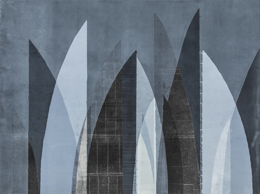 Blue Sails Abstract by Susan Smereka — canvas wall art