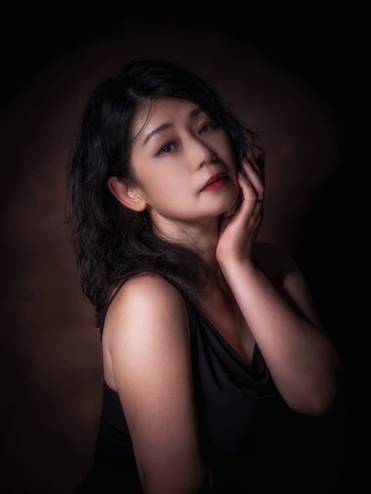 Serene Asian Portrait by Jeff Wang — canvas wall art