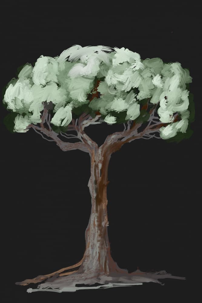 Vibrant Green Tree by Josie George — canvas wall art