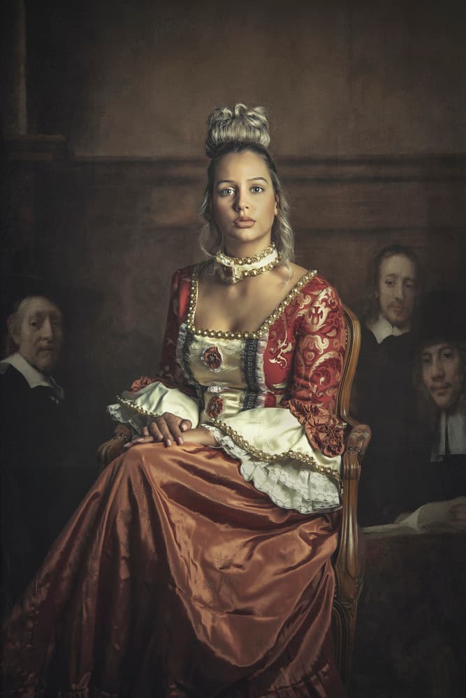 Regal Lady Portrait by Carola Kayen-Mouthaan — canvas wall art