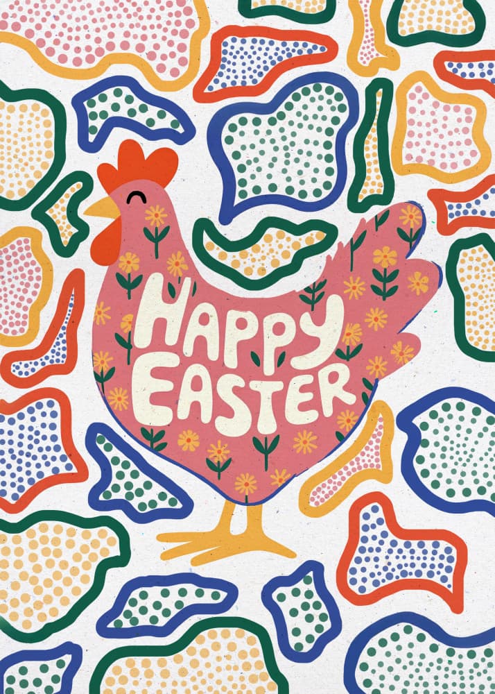 Happy Easter Chicken by Pictufy Studio IV — canvas wall art