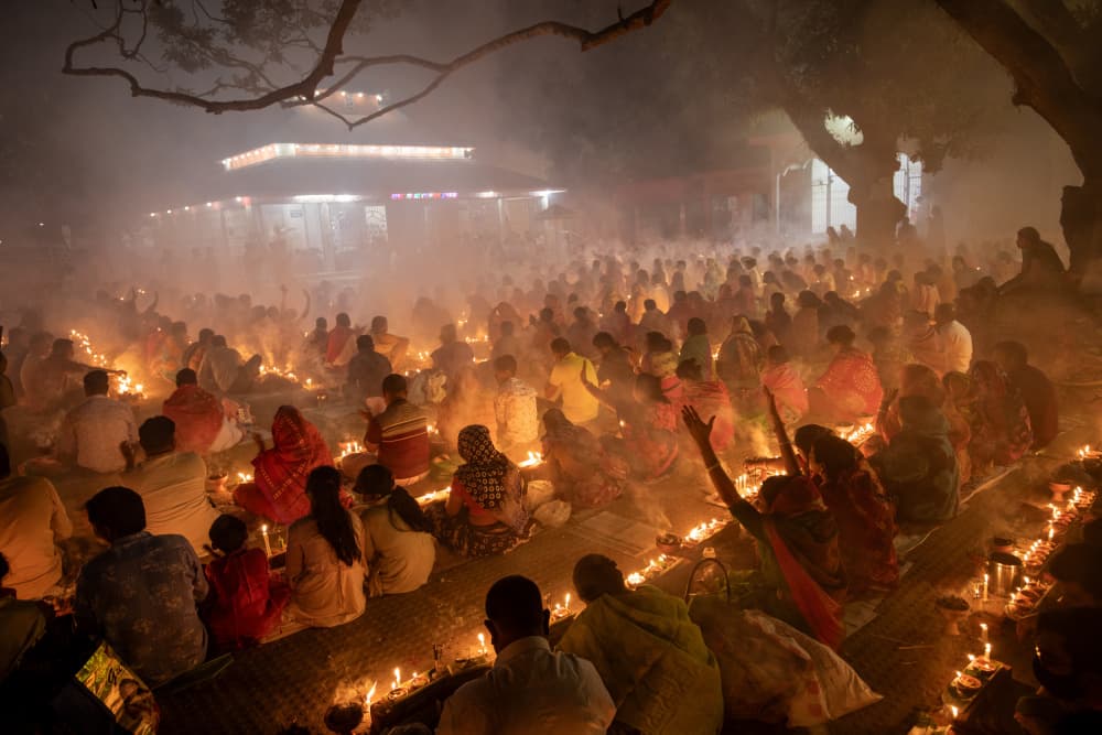 Spiritual Gathering by Candlelight by Azim Khan Ronnie — canvas wall art
