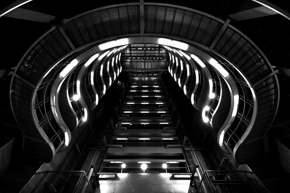 Ascending Light Tunnel by Jorge Pimenta — canvas wall art