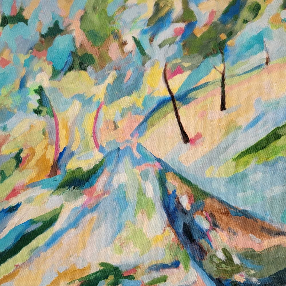 Vibrant Winding Path by Claire Whitehead — canvas wall art