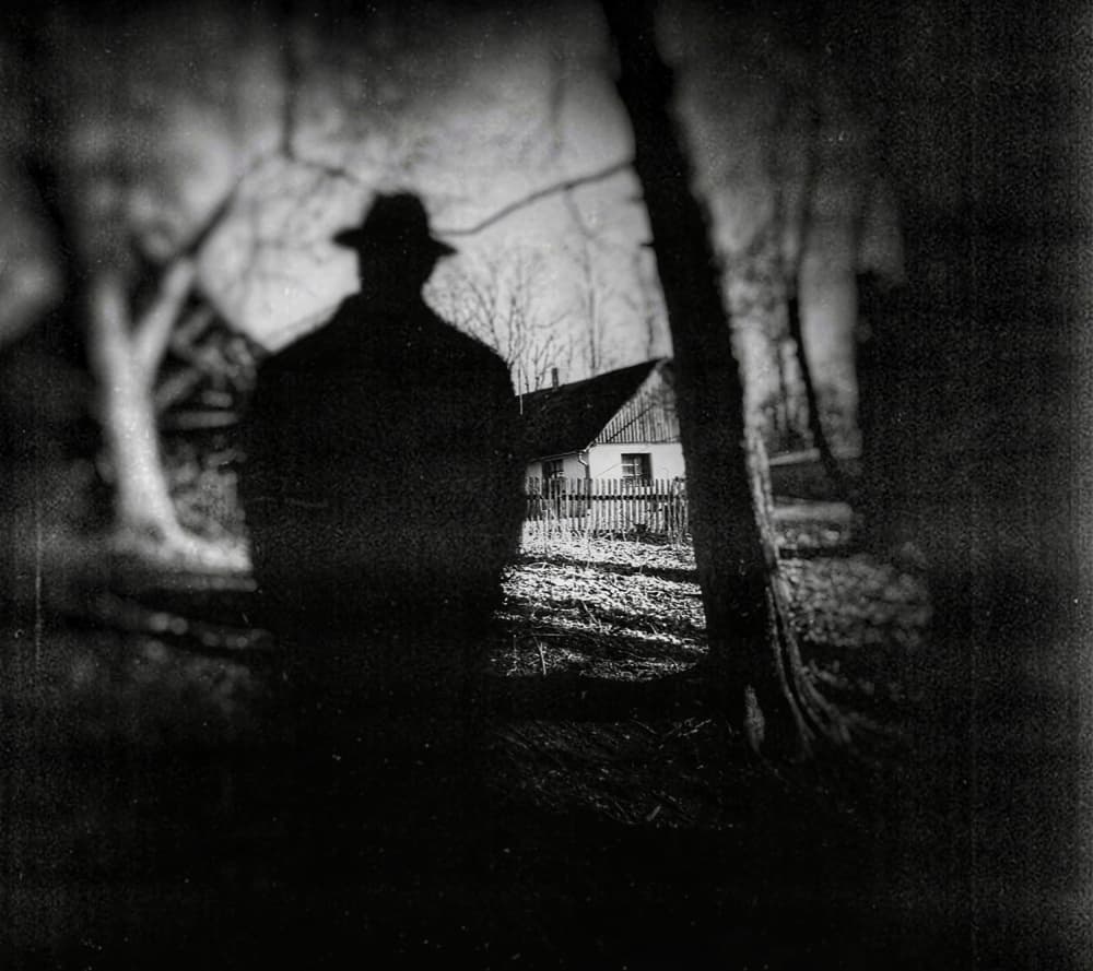 Mysterious Man Silhouette by Ingrida Urbonavičienė — canvas wall art