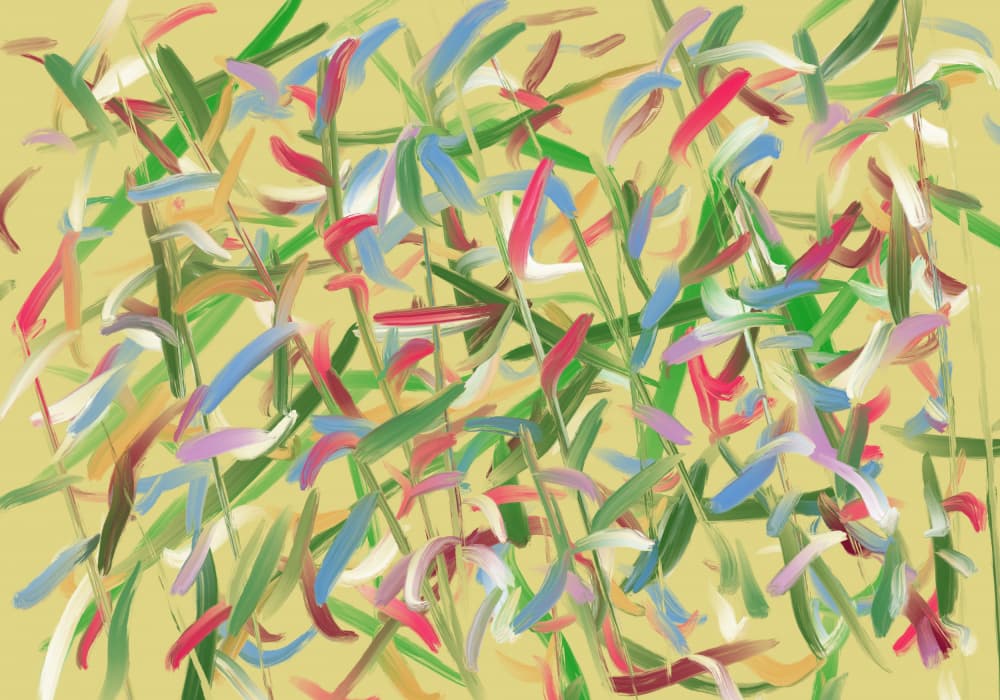 Vibrant Garden Reeds by Cesare Bellassai Art — canvas wall art
