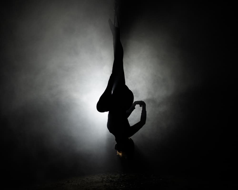 Aerial Dancer Silhouette by Leszek Paradowski — canvas wall art