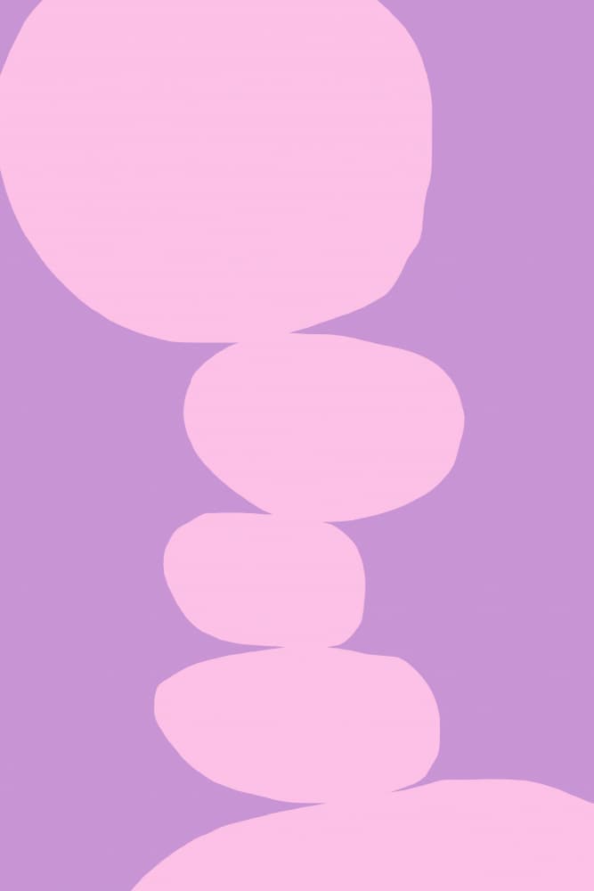 Pastel Stacked Stones by Treechild — canvas wall art