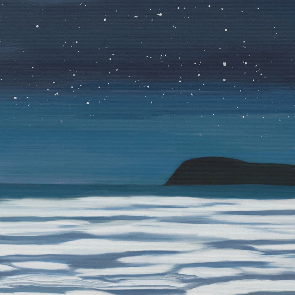 Stars Over Winter Ocean by The Printable Studio — canvas wall art