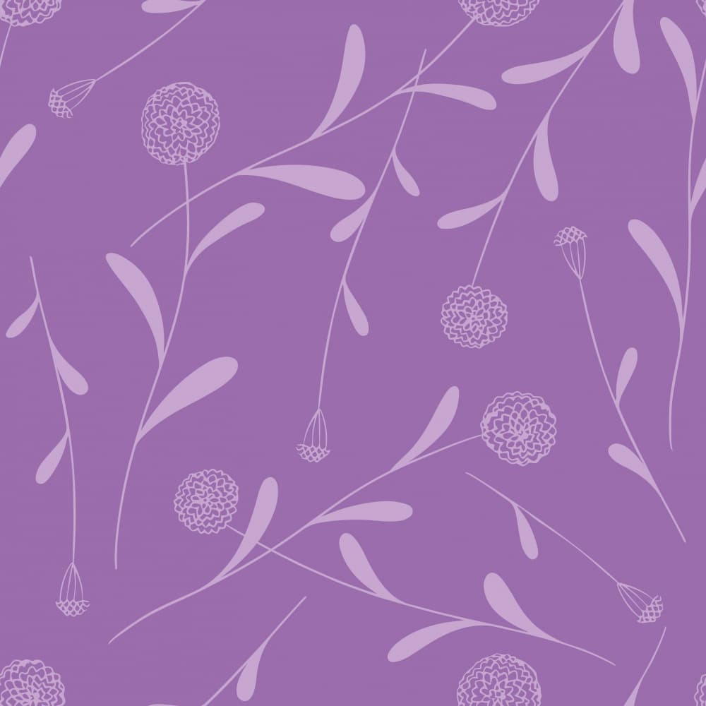 Lavender Floral Pattern by Yvonne Gustafsson — canvas wall art