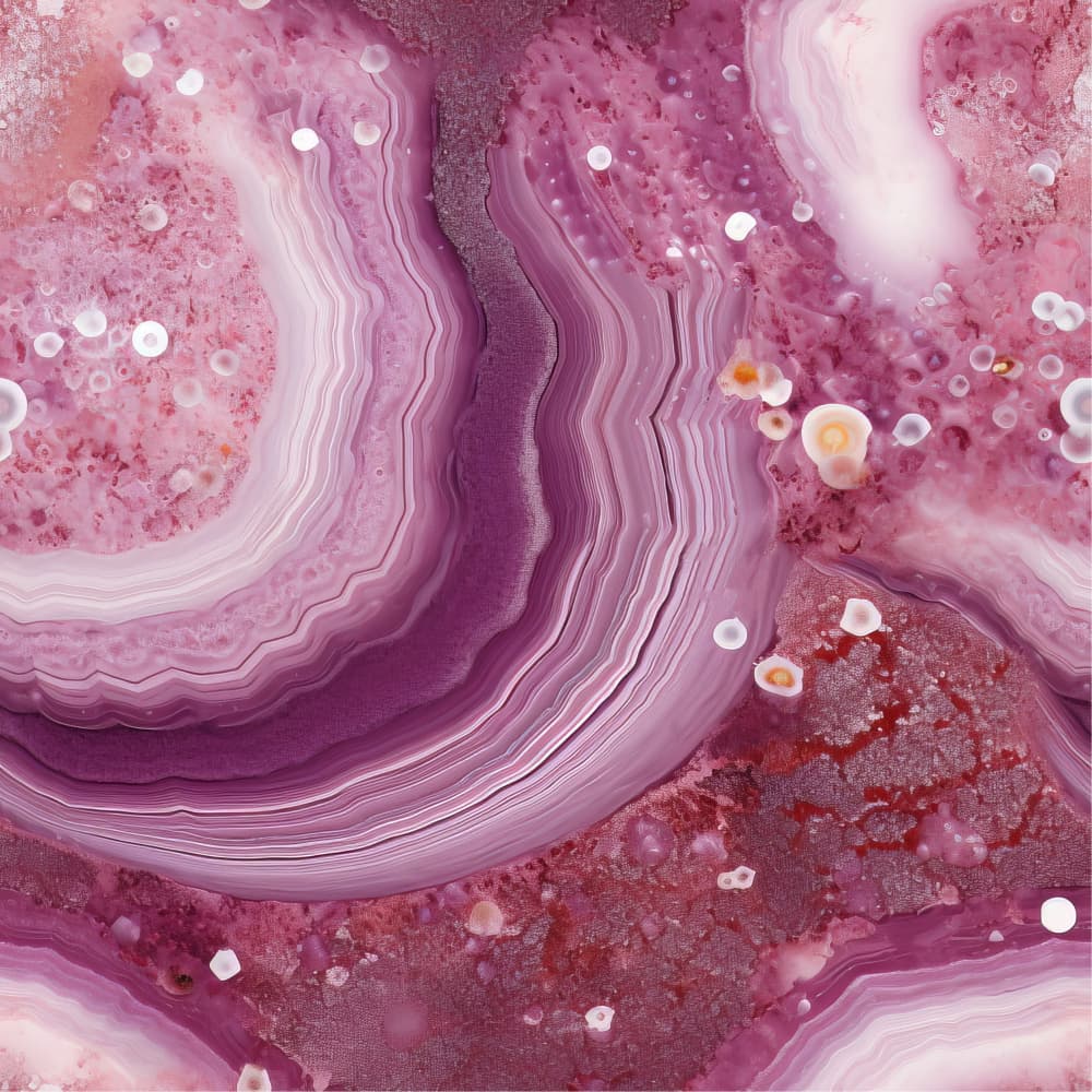 Vibrant Agate Crystal Layers by Bilge Paksoylu — canvas wall art