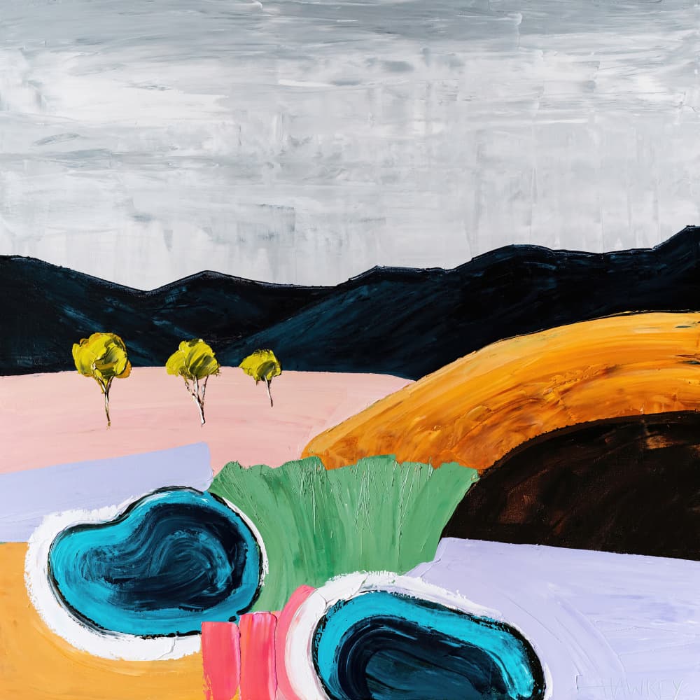 Vivid Abstract Landscape by Angela Hawkey — canvas wall art