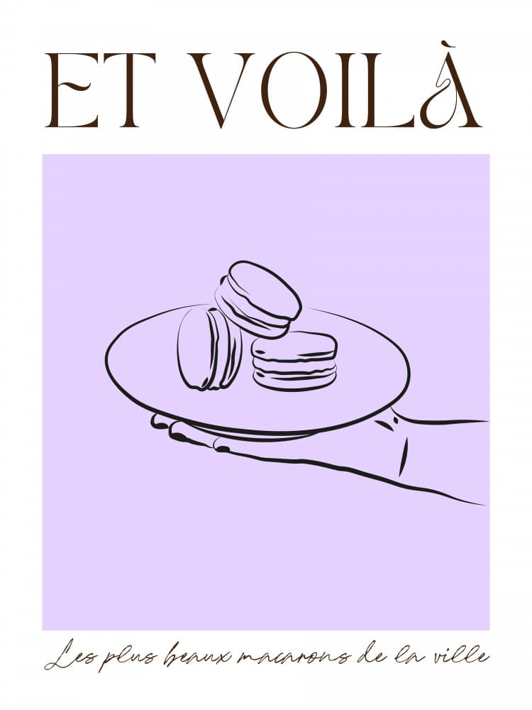 Elegant French Macarons by Ohkimiko — canvas wall art
