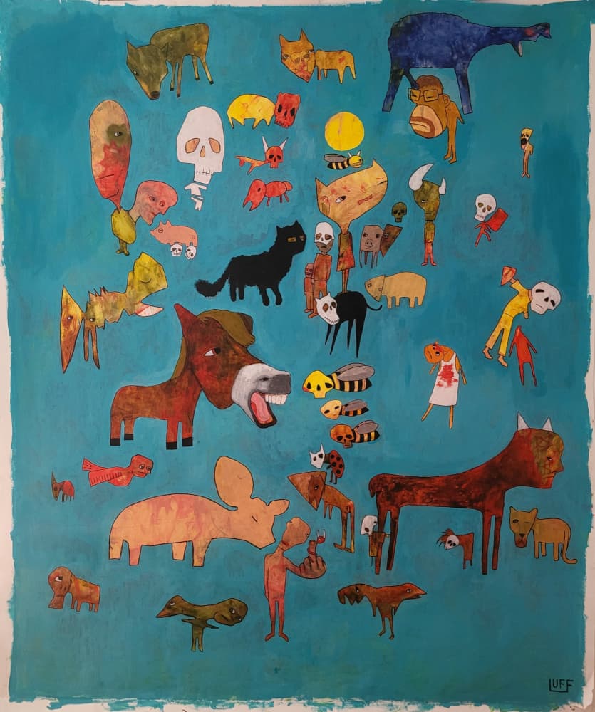 Strange Blue World by Sam Luff — canvas wall art