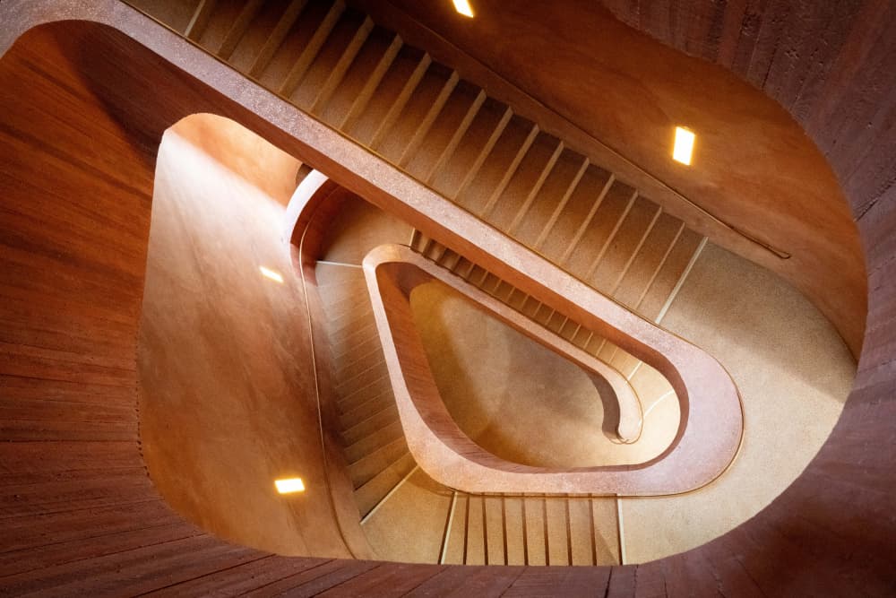 Elegant Spiral Staircase by Dieter Reichelt — canvas wall art