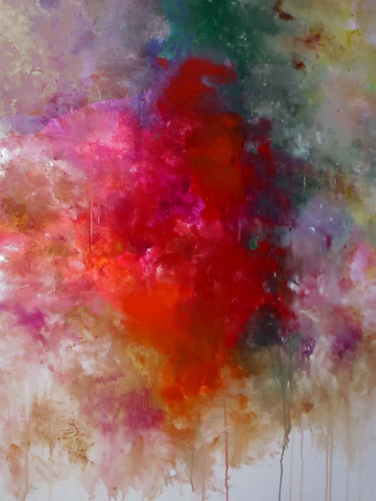 Vibrant Fluid Colors by Ron Halfant — canvas wall art