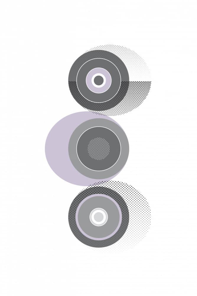 Stacked Geometric Circles by Melanie Viola — canvas wall art