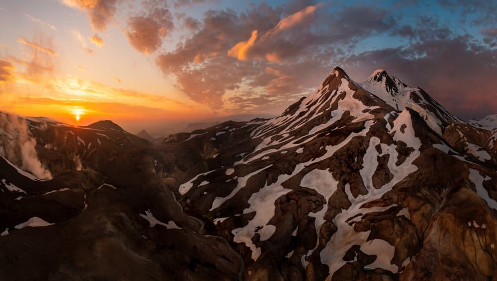 Dramatic Alpine Sunset by James Bian — canvas wall art