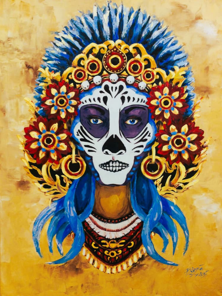 Calavera Queen by Anda Bieza — canvas wall art