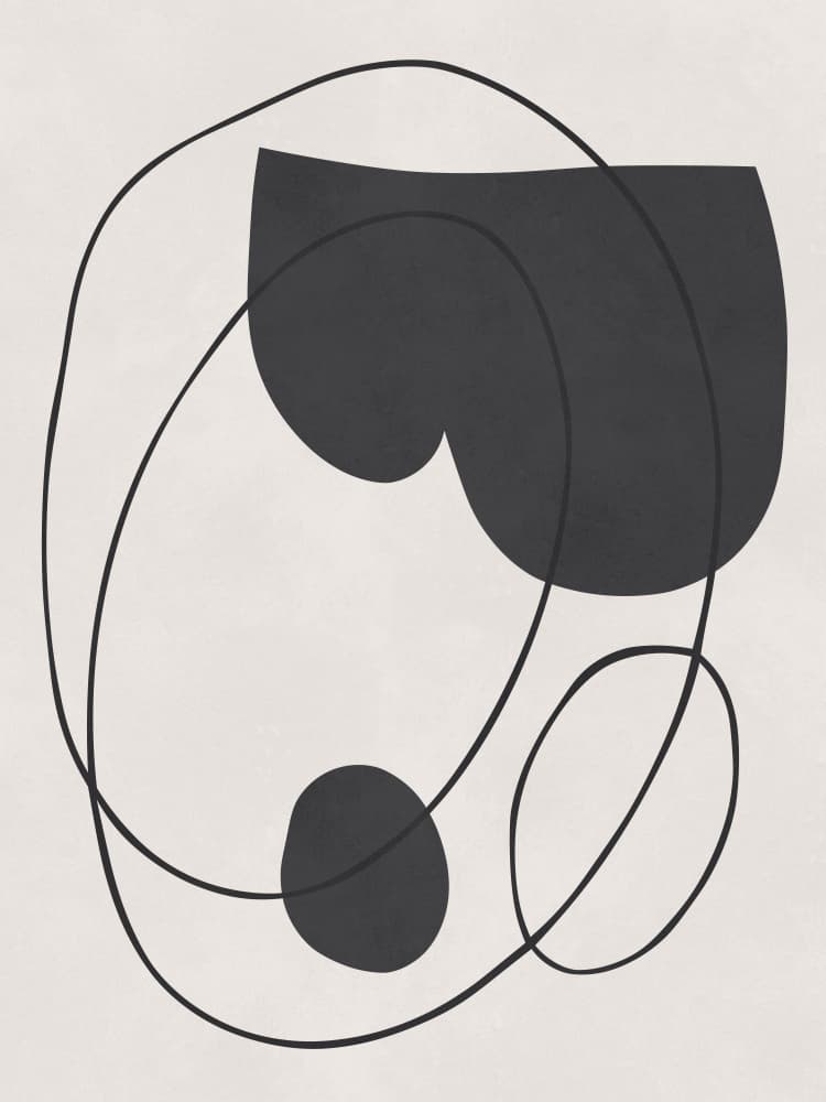 Flowing Abstract Shapes by Vitor Costa — canvas wall art