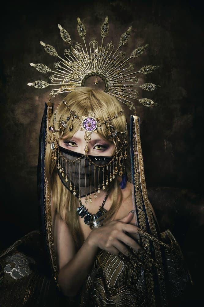 Golden Empress Portrait by KOIKI — canvas wall art