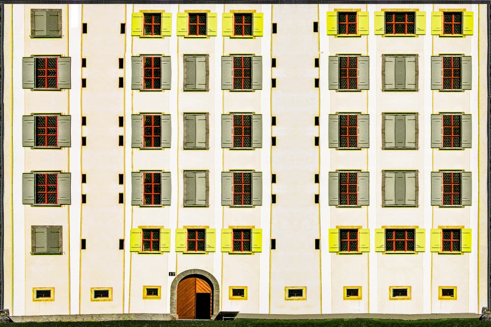 Symmetrical Palace Facade by Miro Susta — canvas wall art