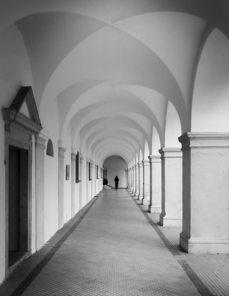 Solitary Hallway Perspective by Andy Dauer — canvas wall art