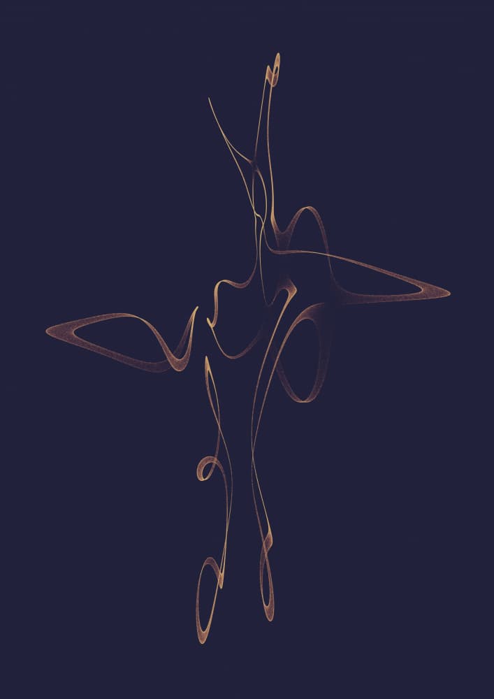 Ethereal Golden Abstract by AV11 — canvas wall art