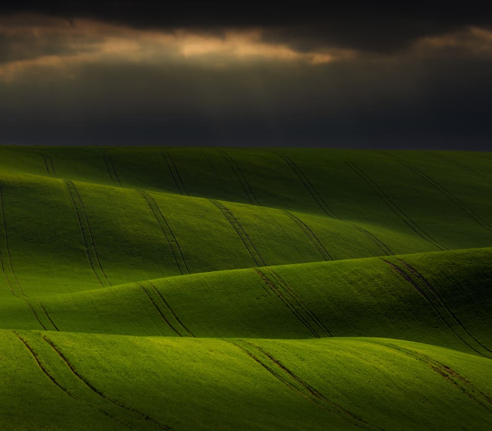 Dramatic Green Waves by Clas Gustafson PRO — canvas wall art