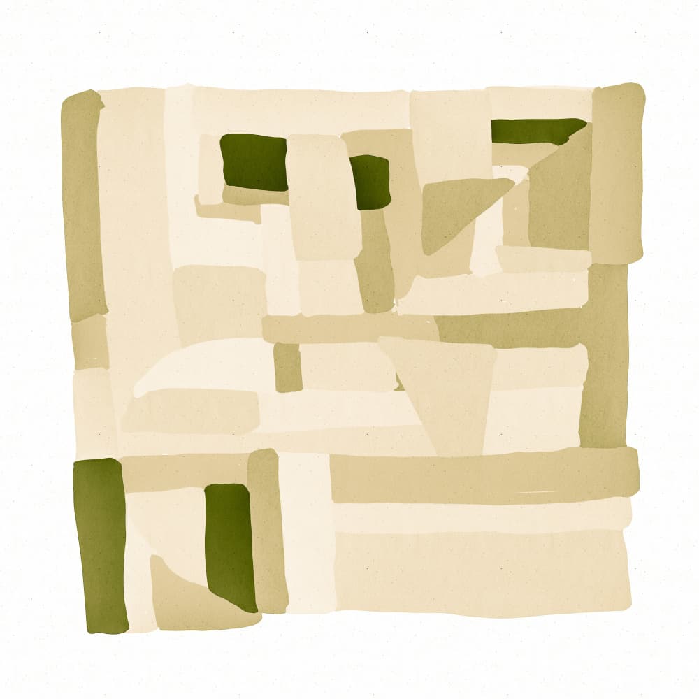 Earthy Abstract Shapes by Sharyn Bursic — canvas wall art