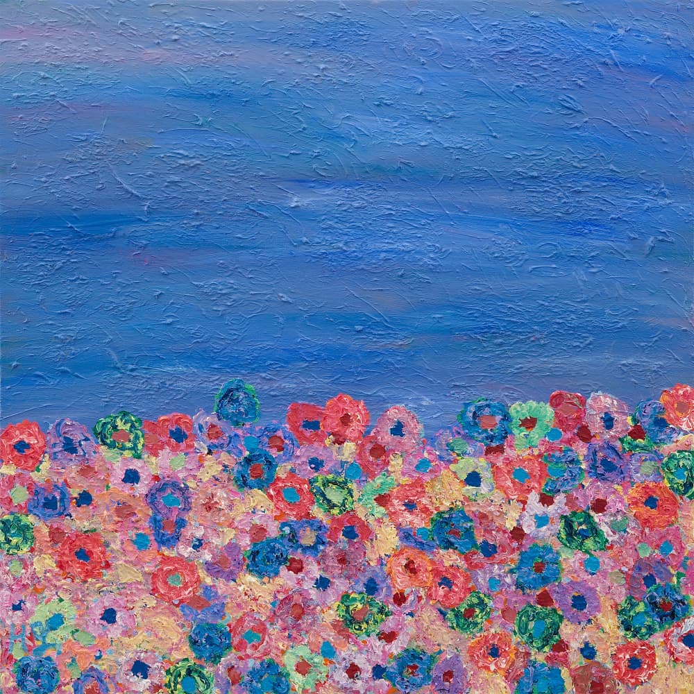 Colorful Flower Field by Helen Joynson — canvas wall art