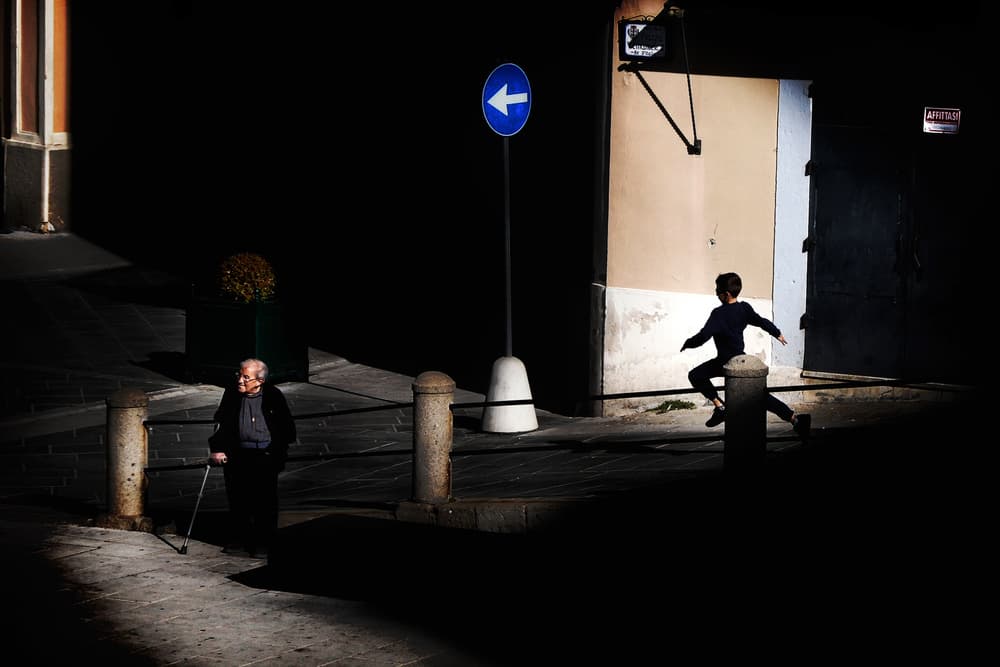 Urban Contrast Play by Antonio Grambone — canvas wall art