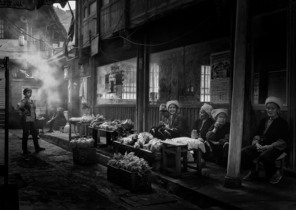 Lively Village Market by Fabrizio Massetti — canvas wall art