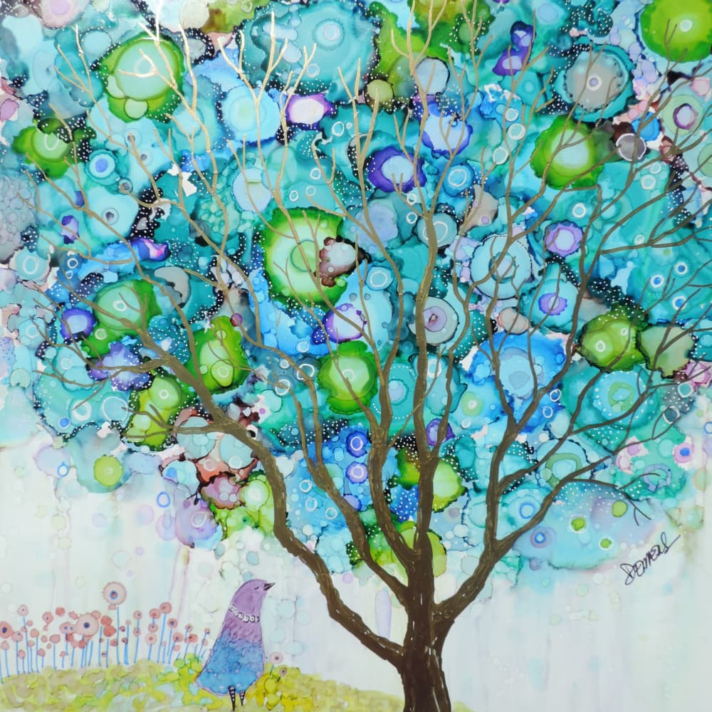 Dream Tree and Bird by Sylvie Demers — canvas wall art