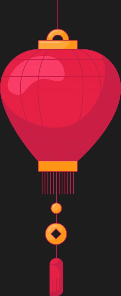 Festive Chinese Lantern by Marika Barsrsind β canvas wall art