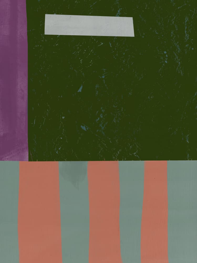 Muted Color Block Stripes by Little Dean — canvas wall art
