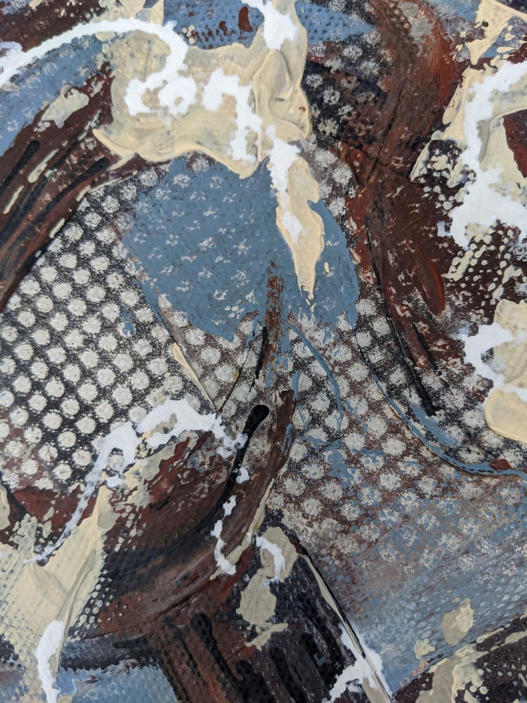 Abstract Grid Texture by Lena Kolambet — canvas wall art