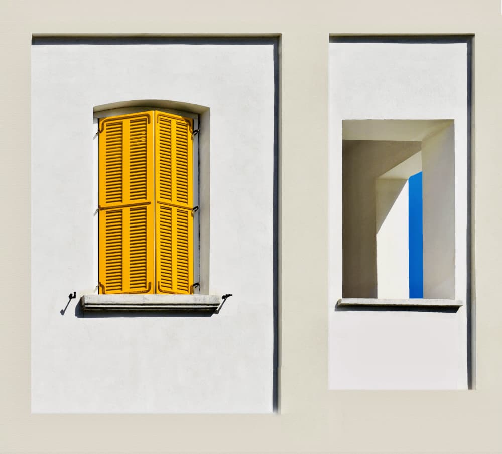 Yellow Window Blue Light by Arnon Orbach — canvas wall art
