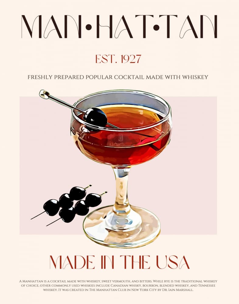 Classic Manhattan by Nazma Khokhar — canvas wall art