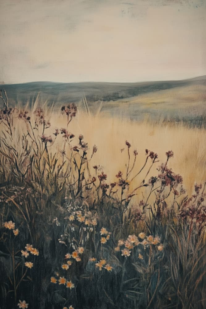 Summer Field Flowers by Melloi Art Prints — canvas wall art