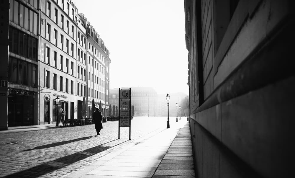 Morning City Shadows by Julien Oncete — canvas wall art
