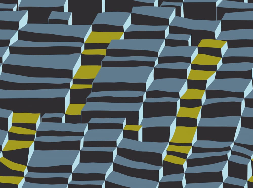 Abstract Geometric Steps by Annick — canvas wall art