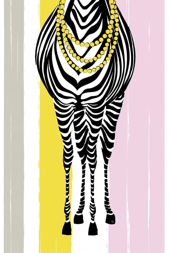Chic Zebra Necklace by Martina — canvas wall art
