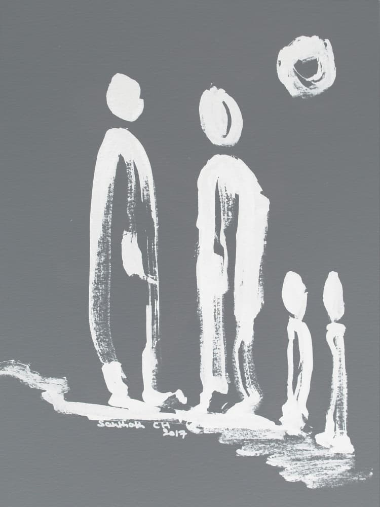 Abstract Family Night by Santhosh ch — canvas wall art